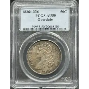 1836/1336 50C Overdate