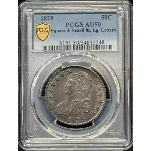 1828 50C Square 2, Small 8s, Lg. Letters (3)